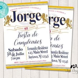 Modelo Beer Invitation Spanish, digital download, Modelo Invitation, Personalized invitation, Birthday Invitation Birthday, Modelo invite