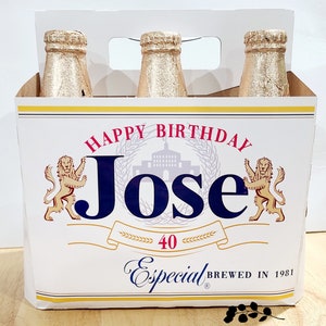 Personalized Modelo 6 pack Beer Carrier - Beer Bottle Carrier -Beer Box- Custom Beer Carrier- Anniversary Gift-Father's day-Groomsman gift