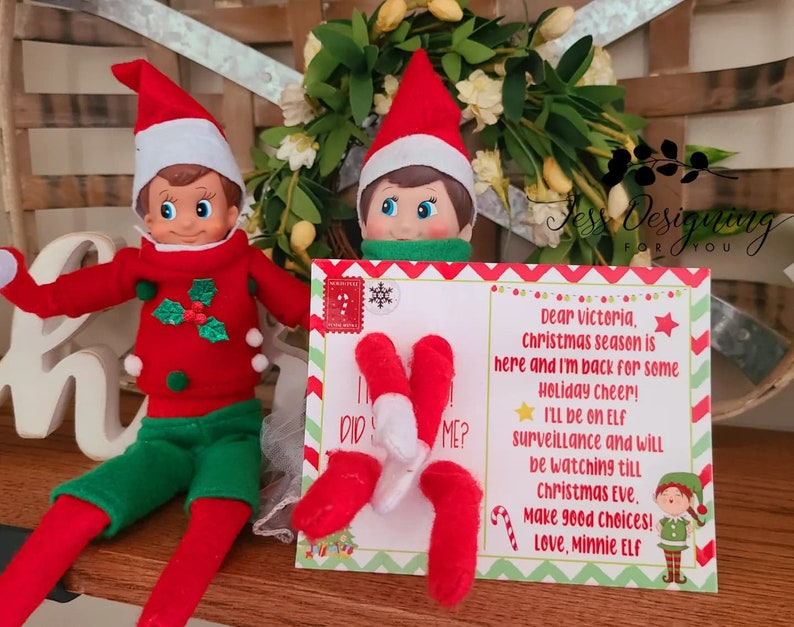 Elf Postcard Elf Welcome Back Elf Elf Ideas Christmas Elf - Etsy