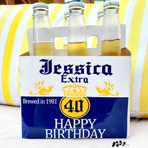 Custom 6 pack Beer carrier Corona- Beer Bottle Carrier -Beer Carrier- Beer gifts- Beer- Anniversary Gift-Father's day-Groomsman gift