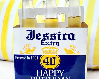 Custom 6 pack Beer carrier Corona- Beer Bottle Carrier -Beer Carrier- Beer gifts- Beer- Anniversary Gift-Father's day-Groomsman gift