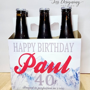 Custom 6 pack Beer carrier Coors light- Beer Bottle Carrier -Beer Carrier- Beer- Beer gifts- Anniversary Gift-Father's day-Groomsman gift