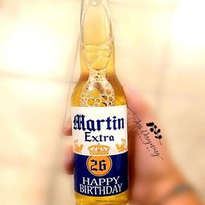 Custom Corona Beer Label- For All Occasions - Cerveza - Personalized Gift - Gift for him- Groomsman-Father&#39;s day- Birthday