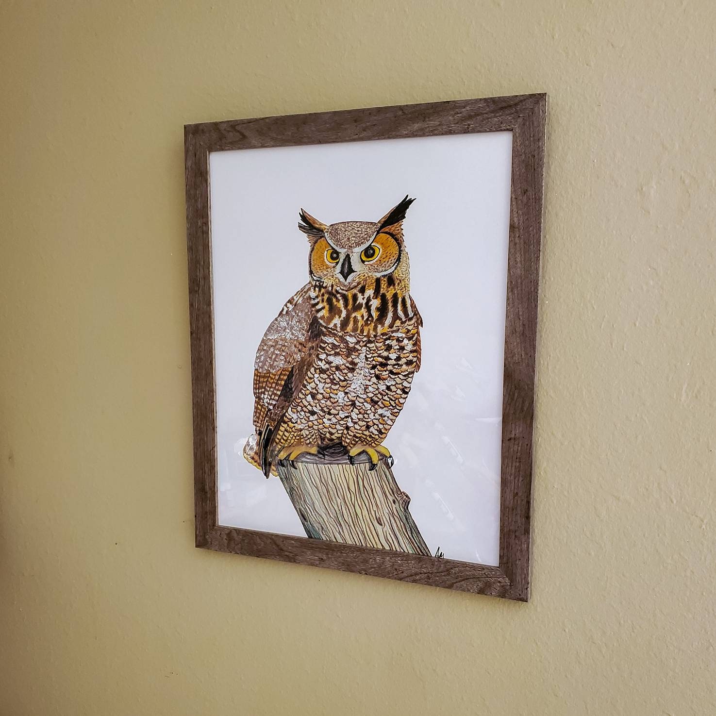Great Horned Owl Art Print - Etsy