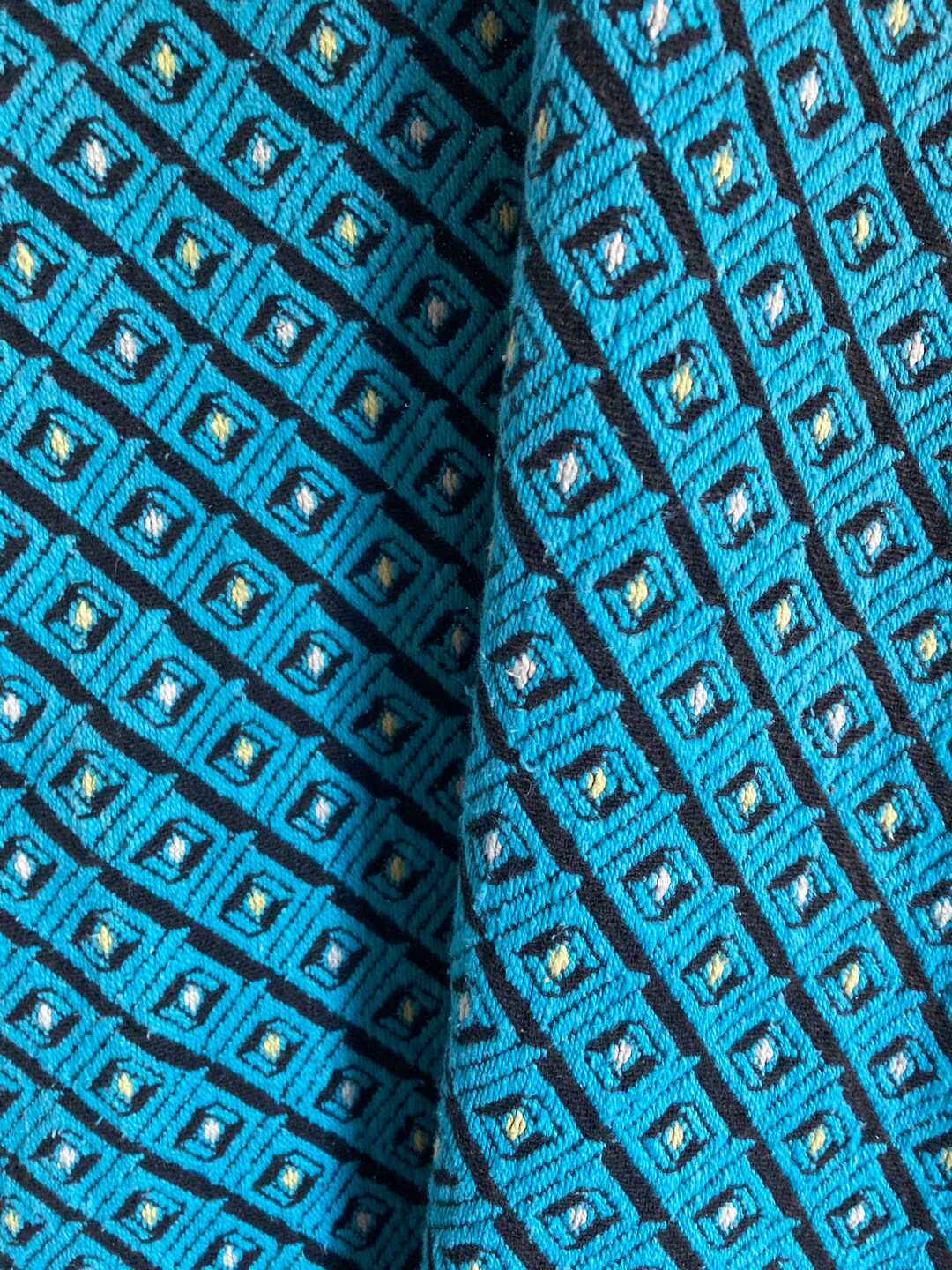 Vintage Curtains. Vintage Material. Vintage Fabric. Pair of Curtains