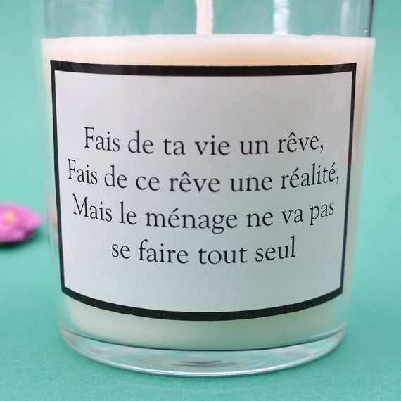 Bougie Parfumee A La Fleur D Oranger Avec Citation Etsy