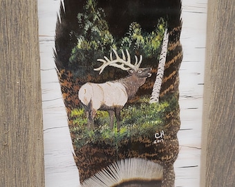Feather Art Prints - ELK, by Chuck Hoffman