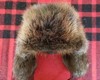 Fur Beaver Hat - Trooper/Trapper Style