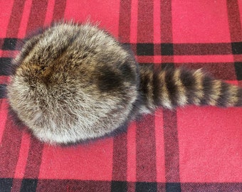 Raccoon Fur Hat - Davy Crockett Style