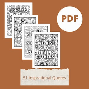 Inspirational Coloring Pages-51 Printable Coloring Pages-Instant PDF Download-Hours Of Fun For All Ages