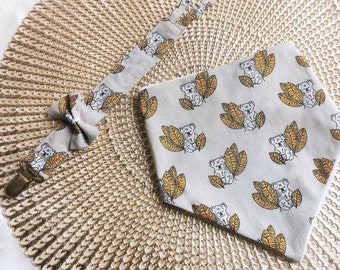 Ensemble bébé Koala beige coton bio oekotex