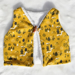 Gilet berger bébé Carte au trésor jersey bio oekotex