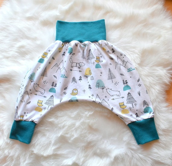 Evolutionary Baby Harem Pants Miko Organic Jersey Oekotex