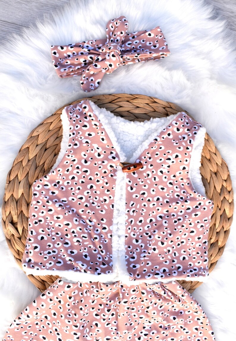 Evolutionary baby harem pants Leopard pink organic jersey oekotex image 4