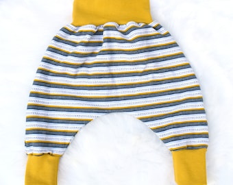 Warm evolving baby harem pants Stripes organic sweatshirt oekotex