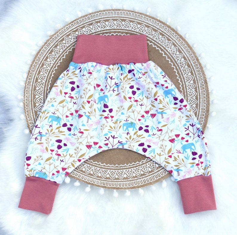 Evolutionary baby harem pants Dolly organic jersey image 1