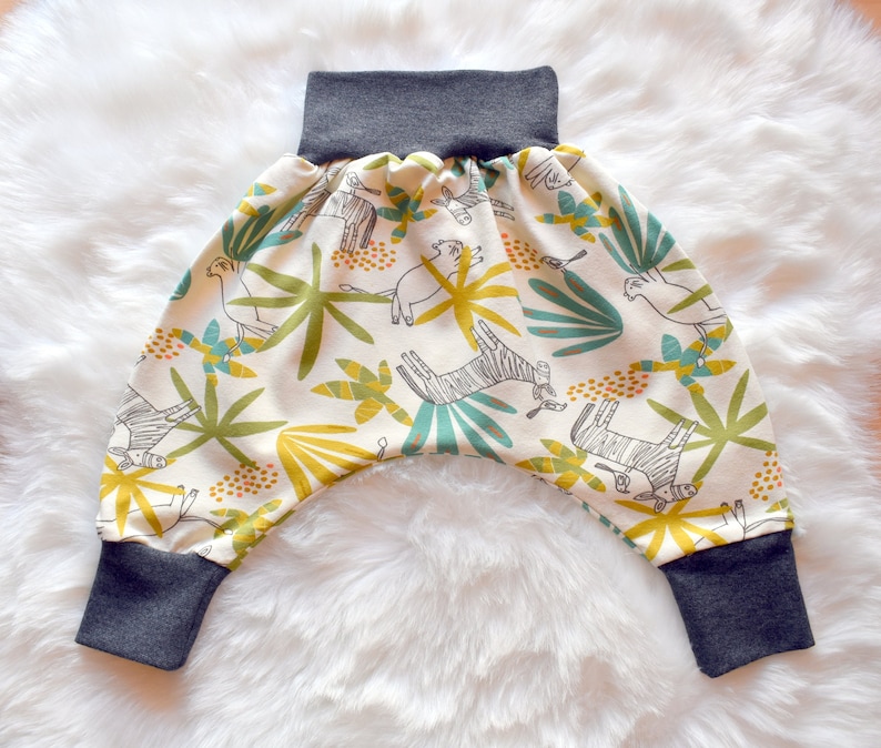 Evolutionary baby harem pants Jungle organic jersey oekotex image 2