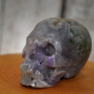 2" Dream Chevron Amethyst Crystal Hand Carved Skull image 4