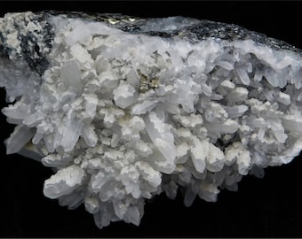 Quartz Cluster with Calcite & Pyrite, Raw Crystal Specimen