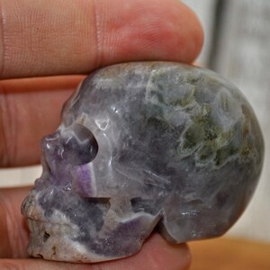 2" Dream Chevron Amethyst Crystal Hand Carved Skull image 10