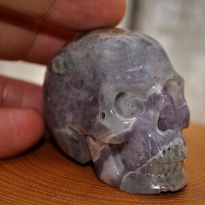 2" Dream Chevron Amethyst Crystal Hand Carved Skull image 7