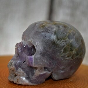 2" Dream Chevron Amethyst Crystal Hand Carved Skull image 6