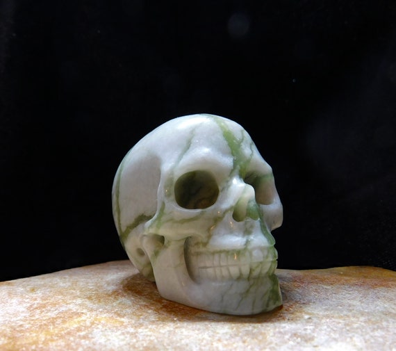 2" Picasso Jasper Crystal Skull, Handcrafted Gemstone