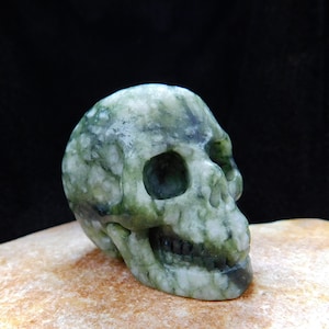 Picasso Jasper Crystal Skull Hand Carved Gemstone,  Healing & Meditation Decor