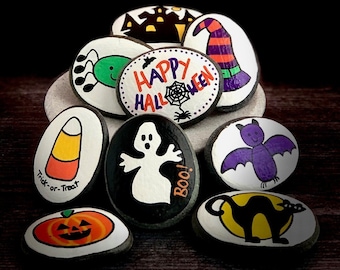 Halloween Story Stones: Hand-Painted Trick or Treat Activity