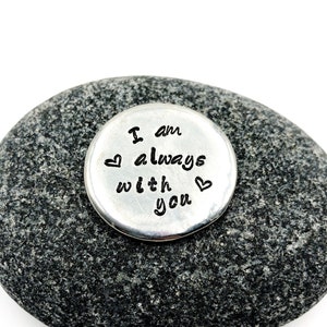 Hand Stamped Pewter Pocket Coin: Inspirational Memorial Token