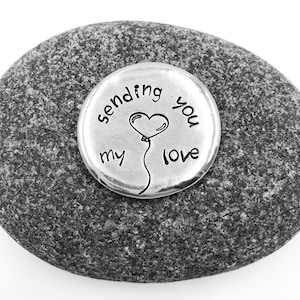 Sending You My Love Pocket Coin, Long Distance Token, Miss You, Hand Stamped Pocket Coin, Gift for Military, Pocket Coins, Stamped Coins