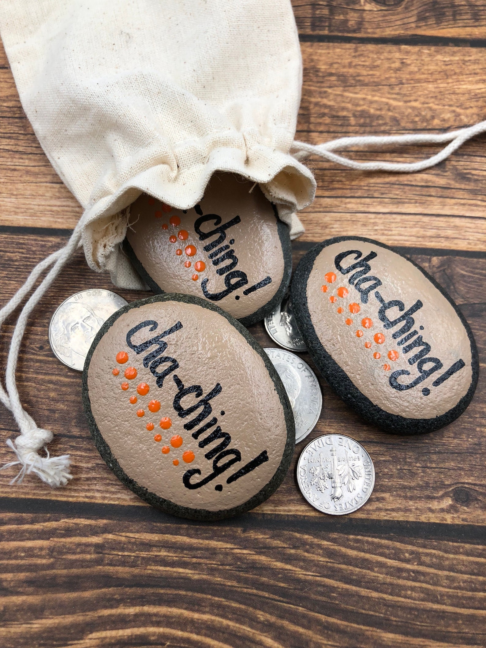 Cha Ching Rocks ChaChing Steine Satz von 3 Etsy Verkäufer