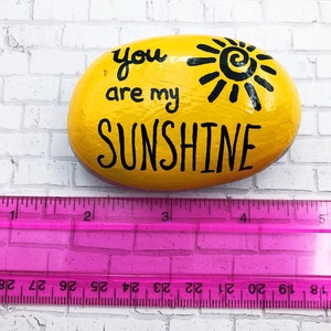 You Are My Sunshine, Encouragement Rock, Affirmation Stone, Hand Painted Rock, Christmas gift, Teacher gift, stocking stuffer, Painted Rocks image 9