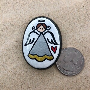 Pocket Angel Rock Comfort Stone, Girl Pocket Token Angel, Worry Stone, First Communion Gift, Easter Gift, Sunday School gift, Guardian Angel image 8