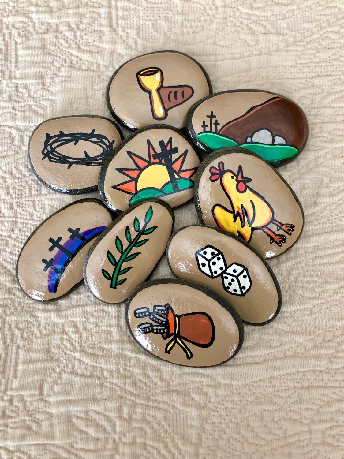 Passion of Jesus Easter Story Stones, Resurrection Story Stones, Jesus Story Stones, Easter Basket Gift, Story Rocks - Etsy passion-of-jesus-easter-story-stones-resurrection-story-stones-jesus-story-stones-easter-basket-gift-story-rocks-etsy