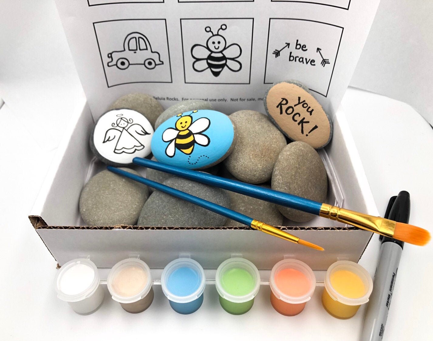 Paint Your Own Rocks Kit DIY Rock Painting Kit Everything Etsy