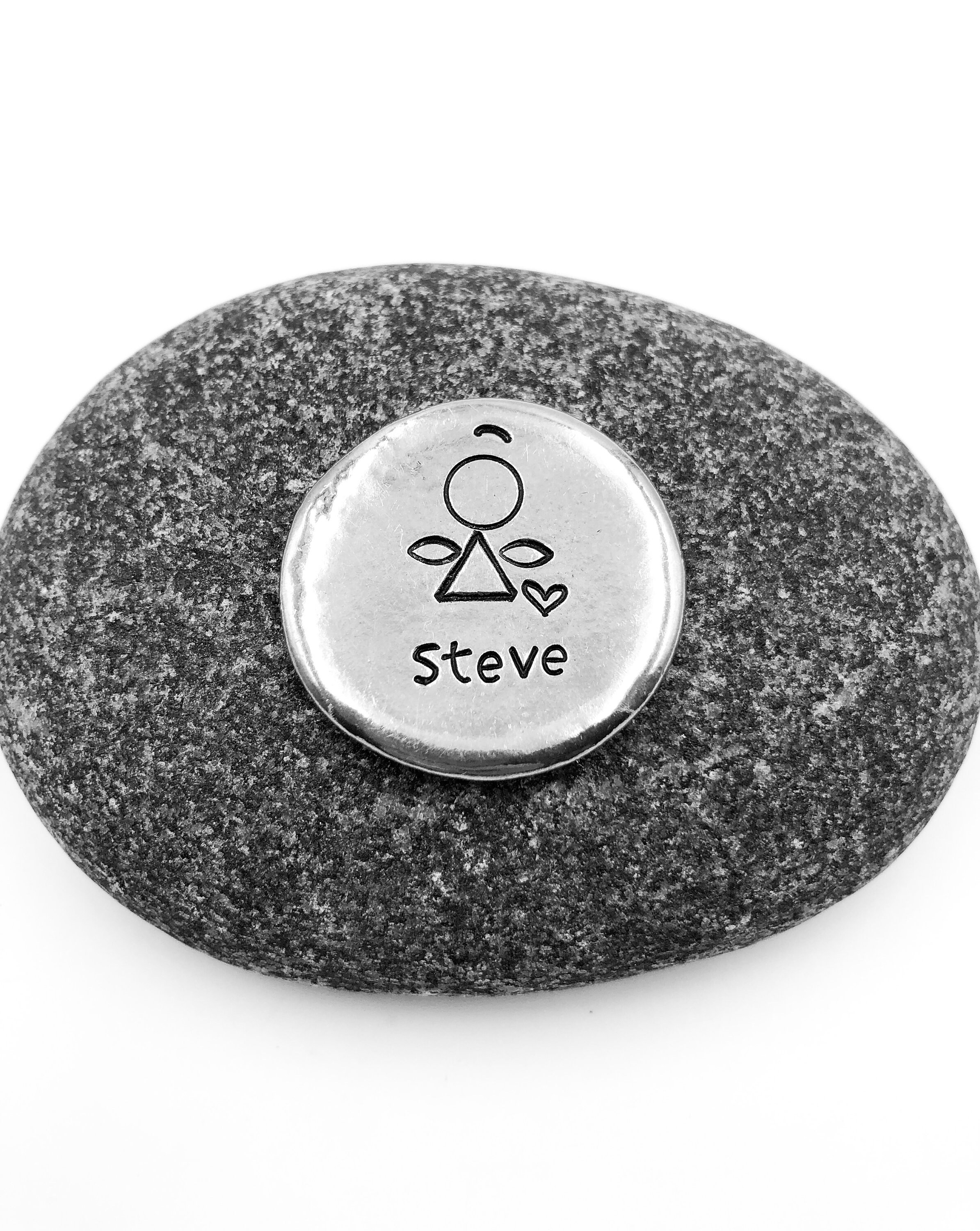Pocket Angel Memorial Coin With Custom Name Pewter Memory Etsy