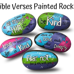 Hand-Painted Bible Verse Stone: Scripture Quote, Spiritual Gift