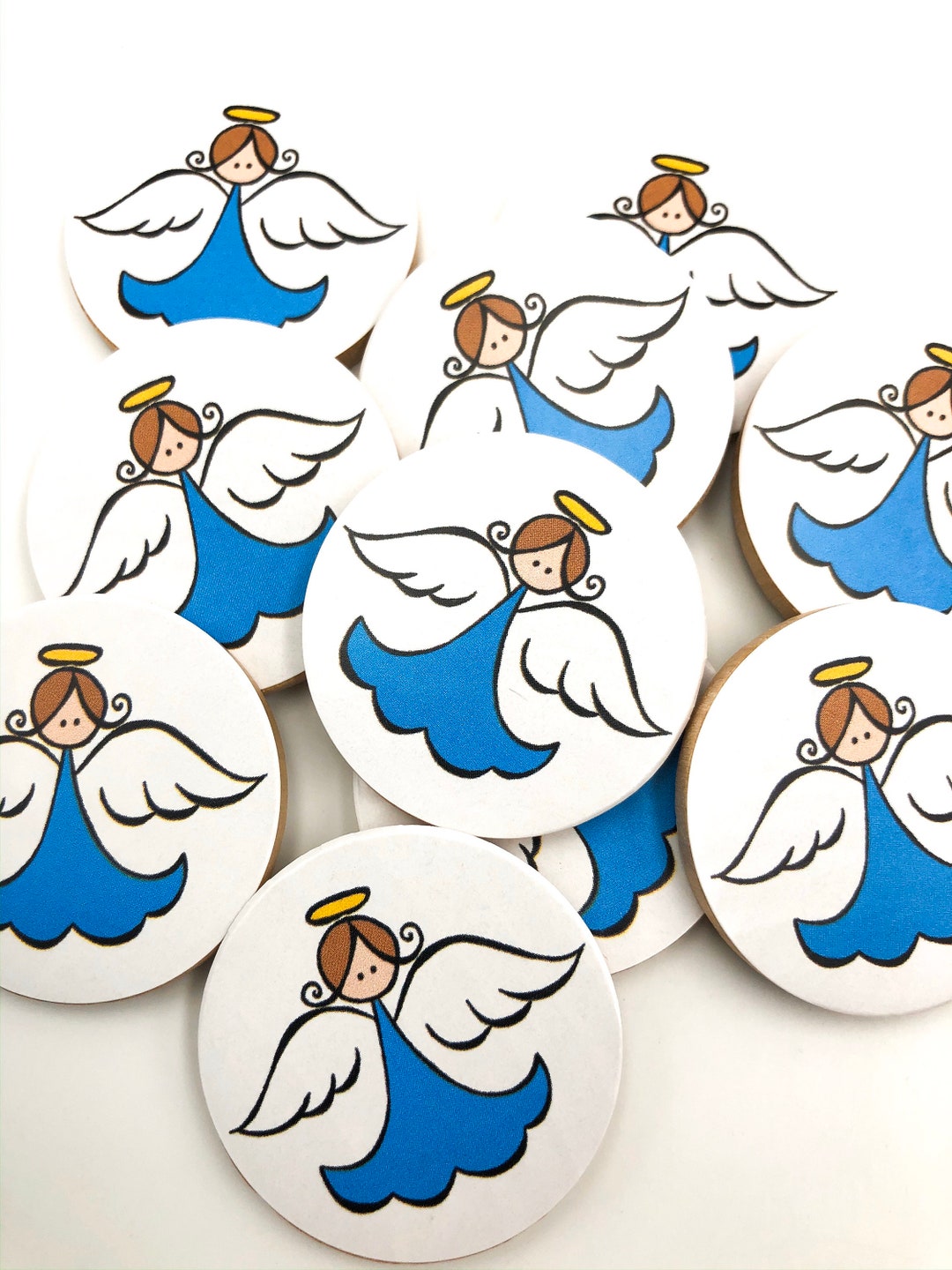 Pocket Angel Minis in Blue, Bag of 10 Pocket Angel Tokens, First