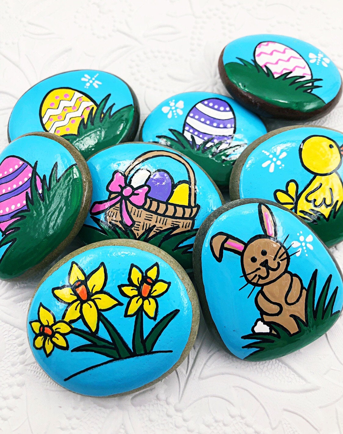 Rachel Rocks Easter Easter Story Stones: Hand-painted Rocks, Easter Basket Gift - Etsy