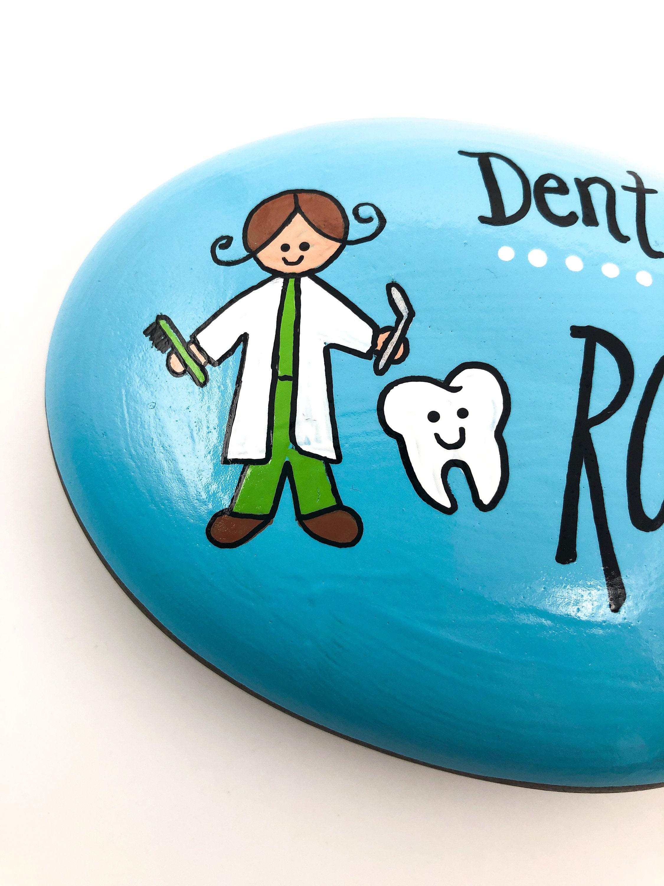 Dentist Appreciation Painted Stone Dentists Rock Gift for Etsy