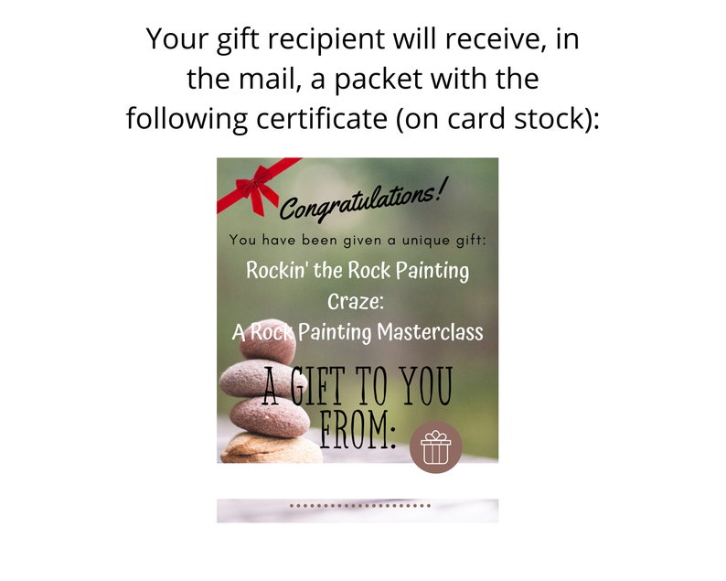 Rock Painting Course GIFT VERSION, Give the Gift of Rock Painting, Digital Course, Rock Painting Online Masterclass, Gift for Crafters image 2