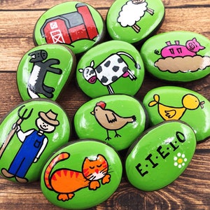 Old Macdonald Had a Farm Story Stones, Early Literacy Tool, Nursery ...