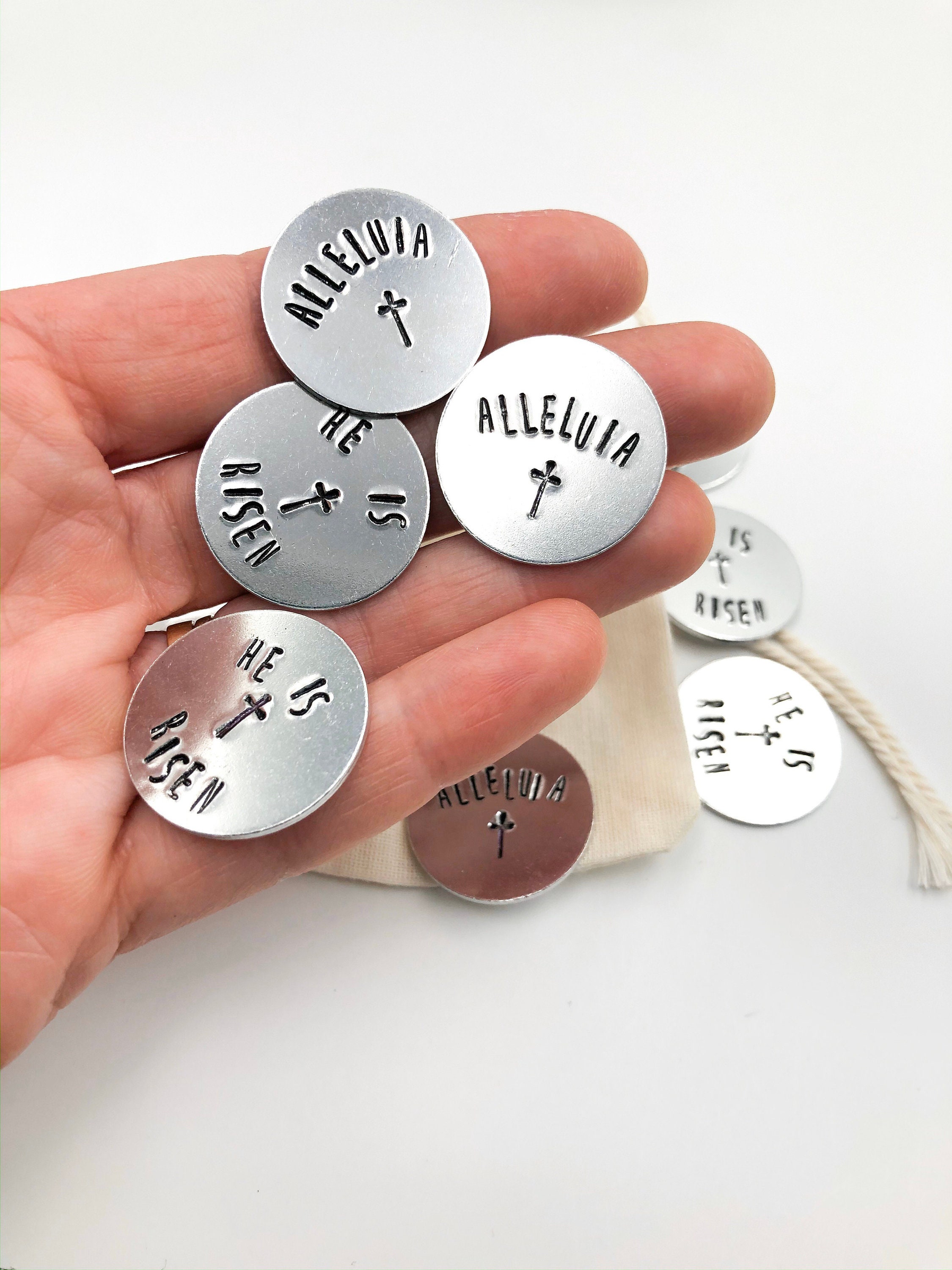 Alleluia He Is Risen Pocket Tokens Set of 10 Christian Pocket Etsy