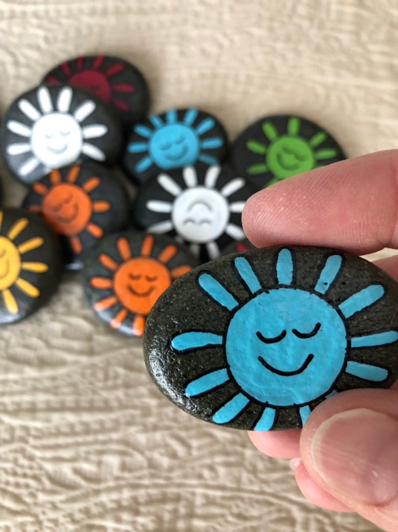 Smiling Suns Matching Game Painted Rocks Sorting Set Painted - Etsy UK