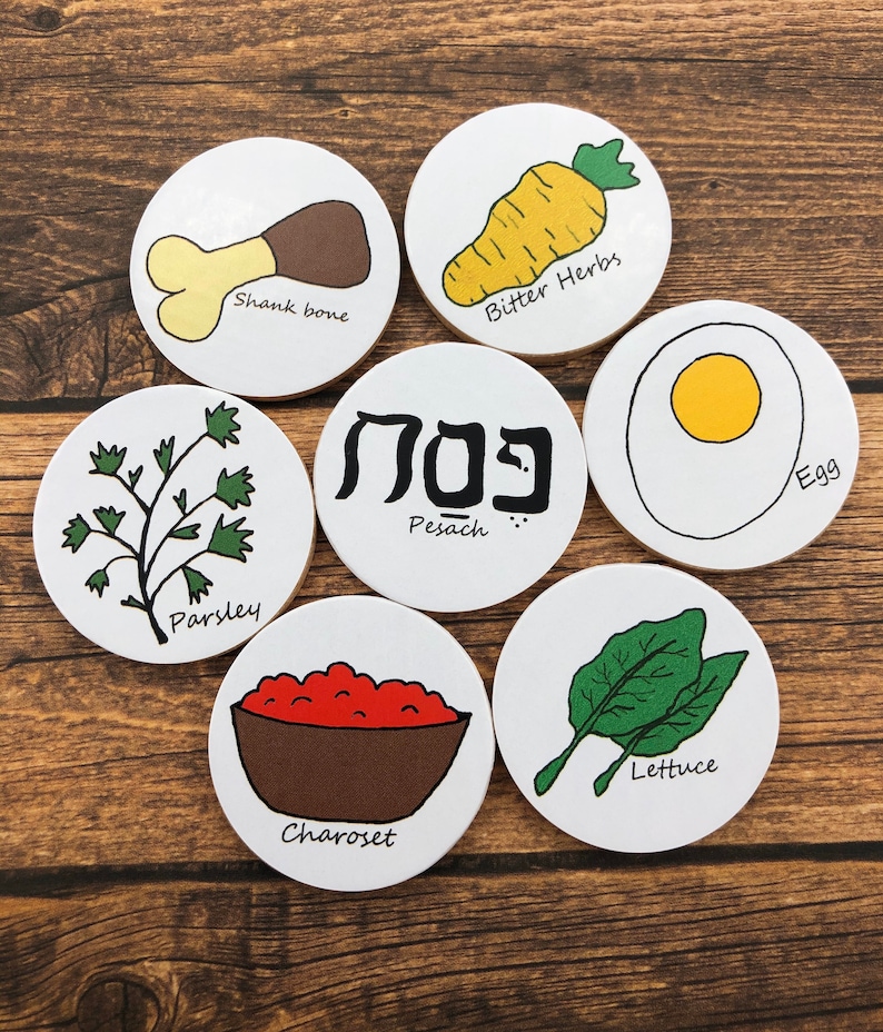 Seder Meal Story Tokens Passover Seder Story Wooden Tokens Etsy