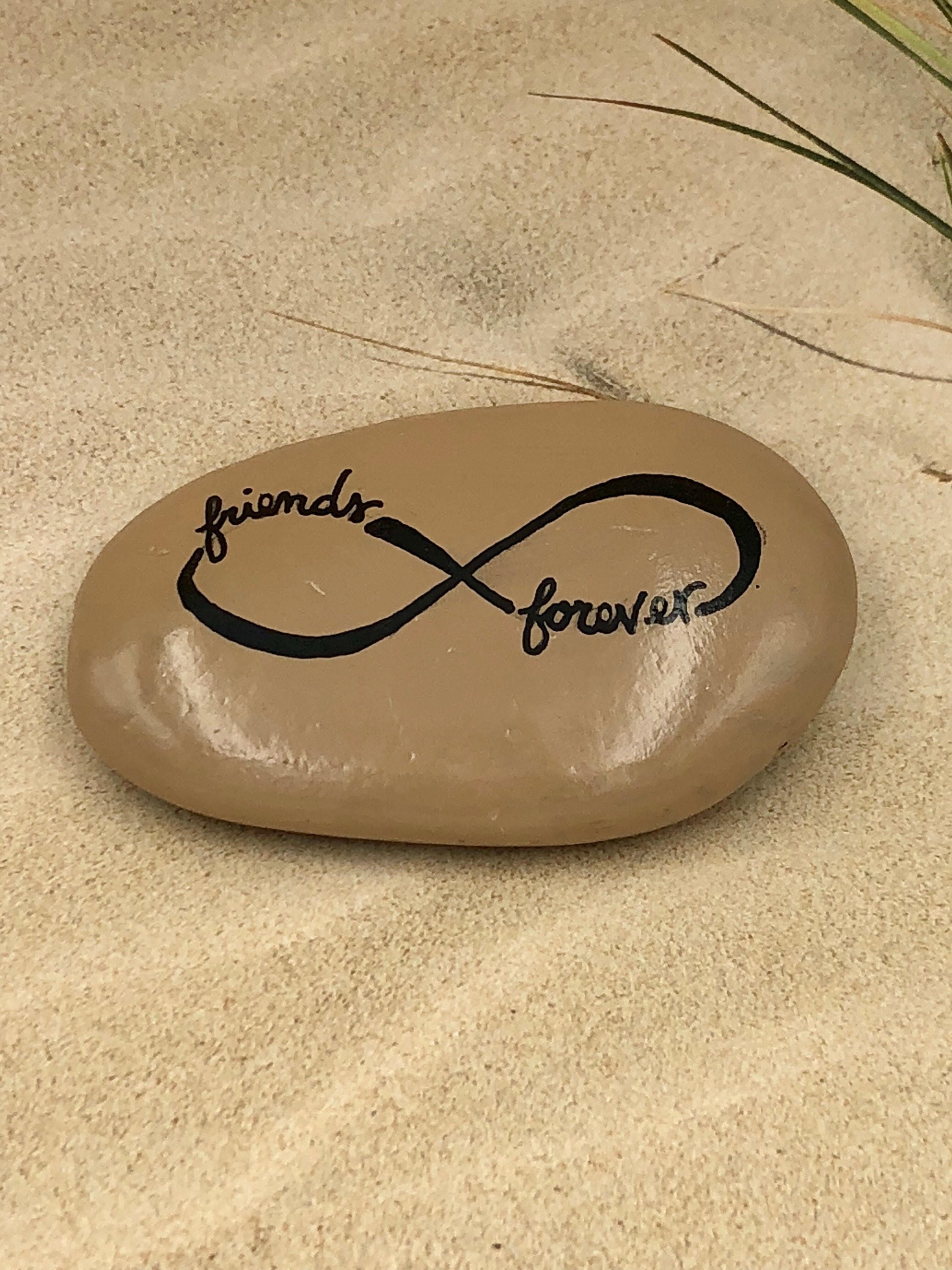Friends Forever Painted Rock, Friendship Painted Stone, Best Friends ...