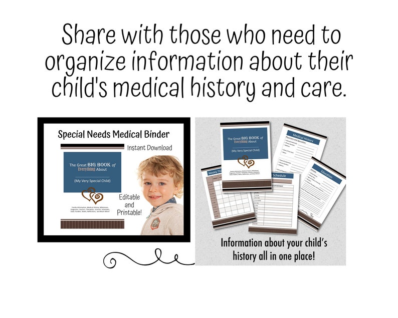 Special Needs Binder Medical Binder Autism Binder Fillable Etsy