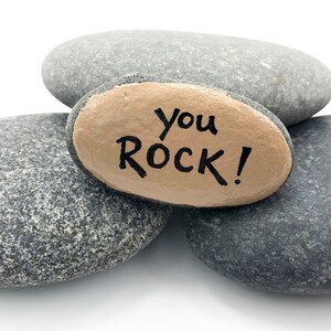 You Rock Painted Pocket Rock, Comfort Stone You Rock, You Rock Painted Stone, Gift for Coworkers, Gift for Students