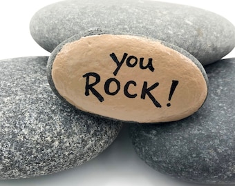 You Rock Painted Pocket Rock, Comfort Stone You Rock, You Rock Painted Stone, Gift for Coworkers, Gift for Students